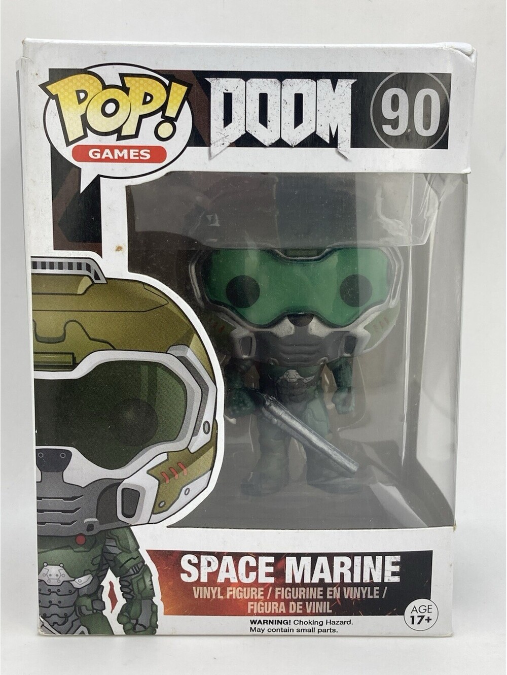 Funko Pop Games Doom Space Marine #90 Vinyl Figure Bethesda Doomguy Open Box